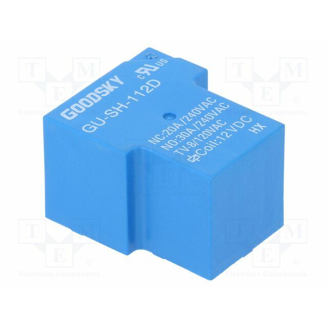 GOODSKY Relay: electromagnetic; Ucoil: 12VDC; SPDT