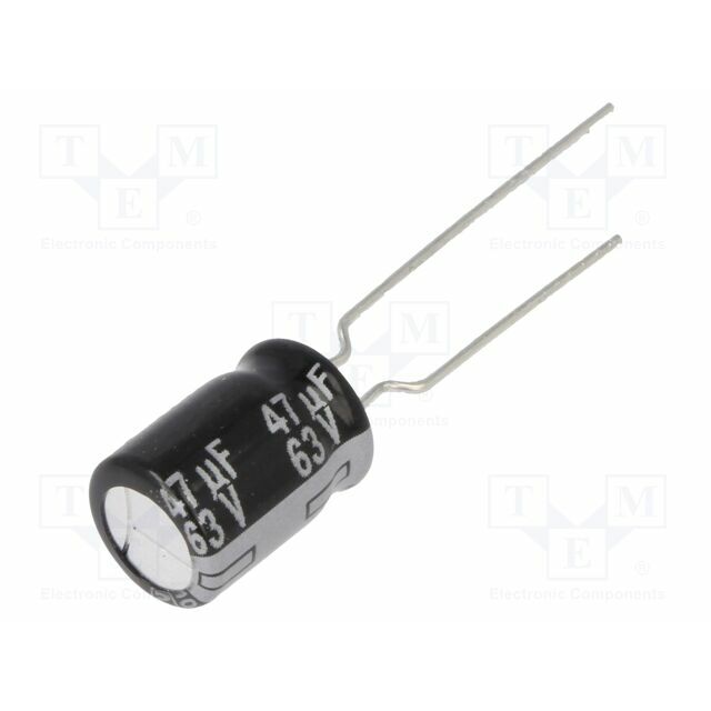 PANASONIC Capacitor: electrolytic; THT; 47uF; 63VDC