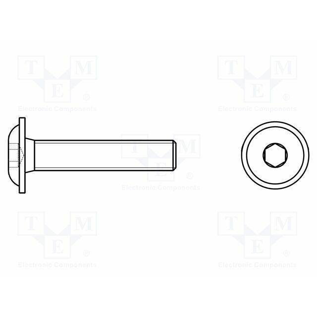 KRAFTBERG Screw; M4; M4x30; 0.7