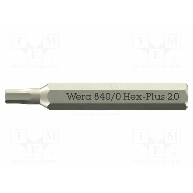 Screwdriver bit; Hex Plus key; HEX