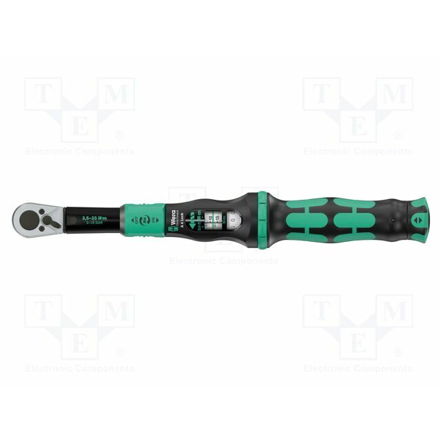 Wrench: torque; 299mm; 2.5÷25Nm; Holder: