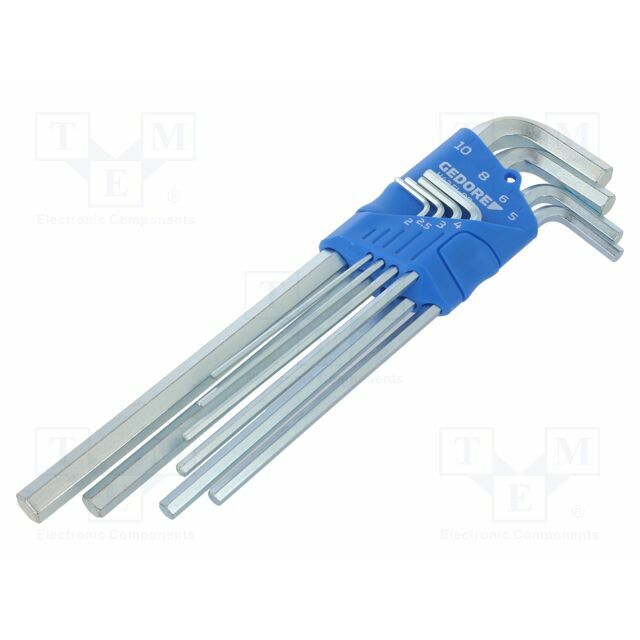 Wrench: hex key-set; Chrom-vanadium steel; 8pcs