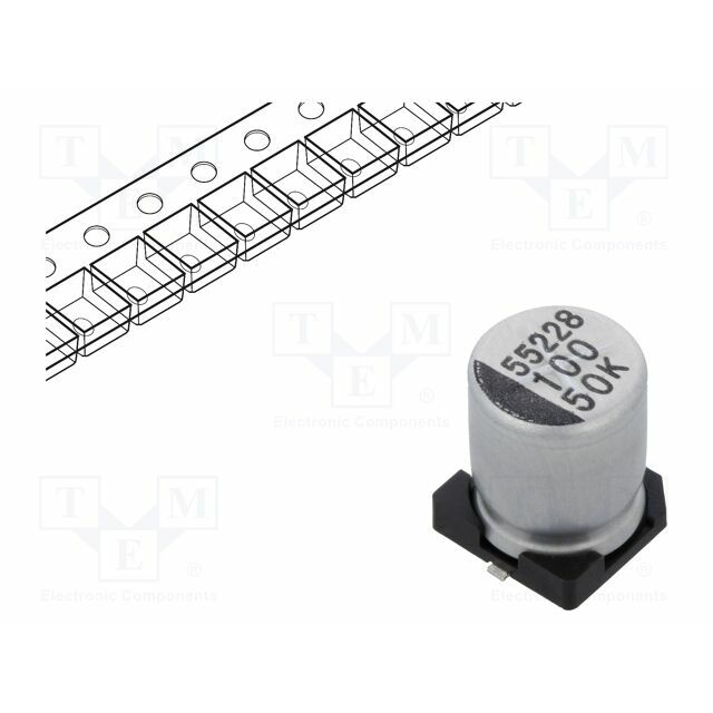 SAMWHA Capacitor: electrolytic; SMD; 100uF; 50VDC
