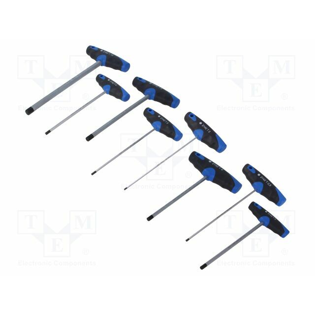 Wrench: hex key-set; L: 120mm; 8pcs