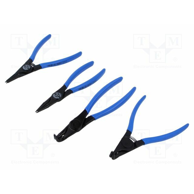 Tools set: pliers; for circlip; A
