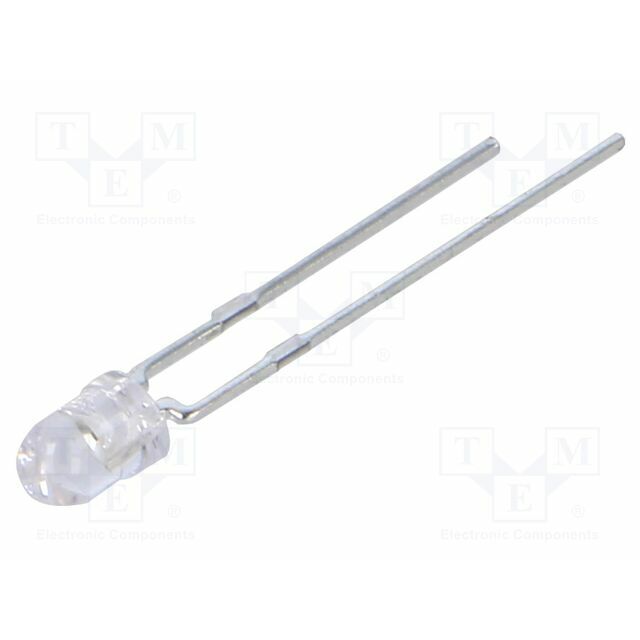 EVERLIGHT LED; yellow; 3mm; 12÷200mcd; 40°