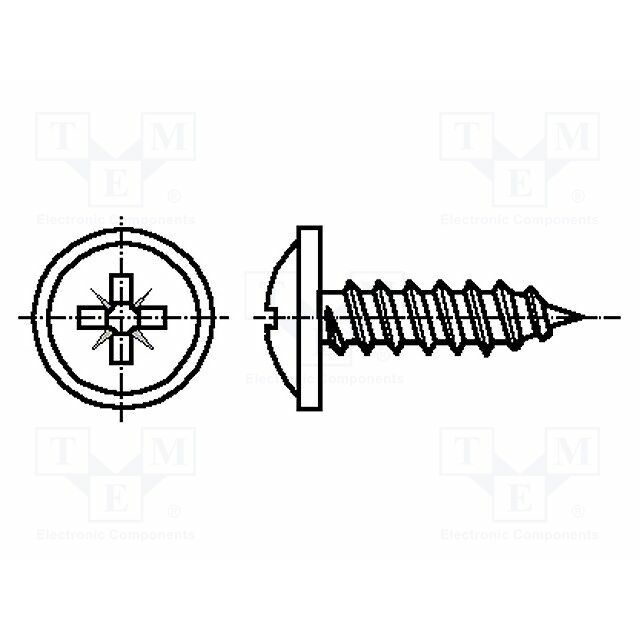 BOSSARD Screw; with flange; 2.9x6