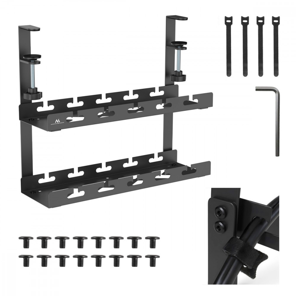 MACLEAN Under desk cable organizer, MC-104