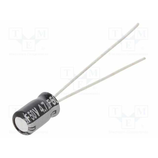 PANASONIC Capacitor: electrolytic; THT; 4.7uF