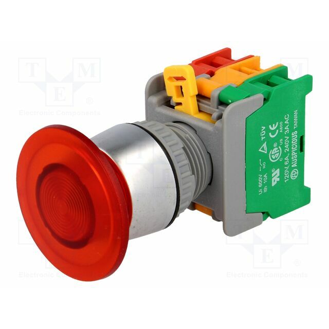 AUSPICIOUS Switch: push-button; 22mm; Stabl.pos: