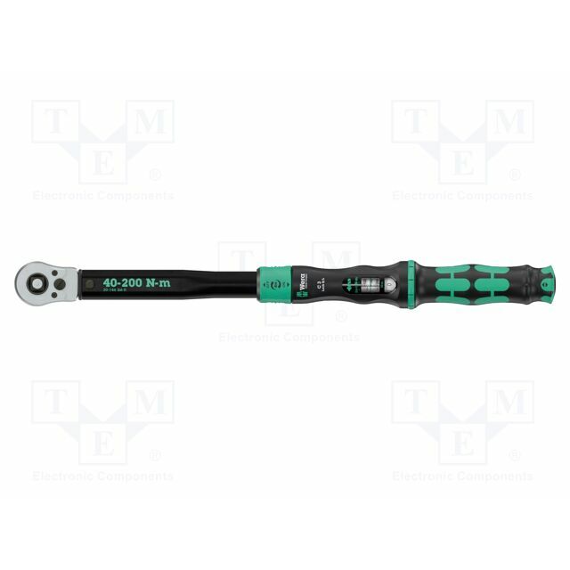 Wrench: torque; 299mm; 40÷200Nm; Holder: hexagonal