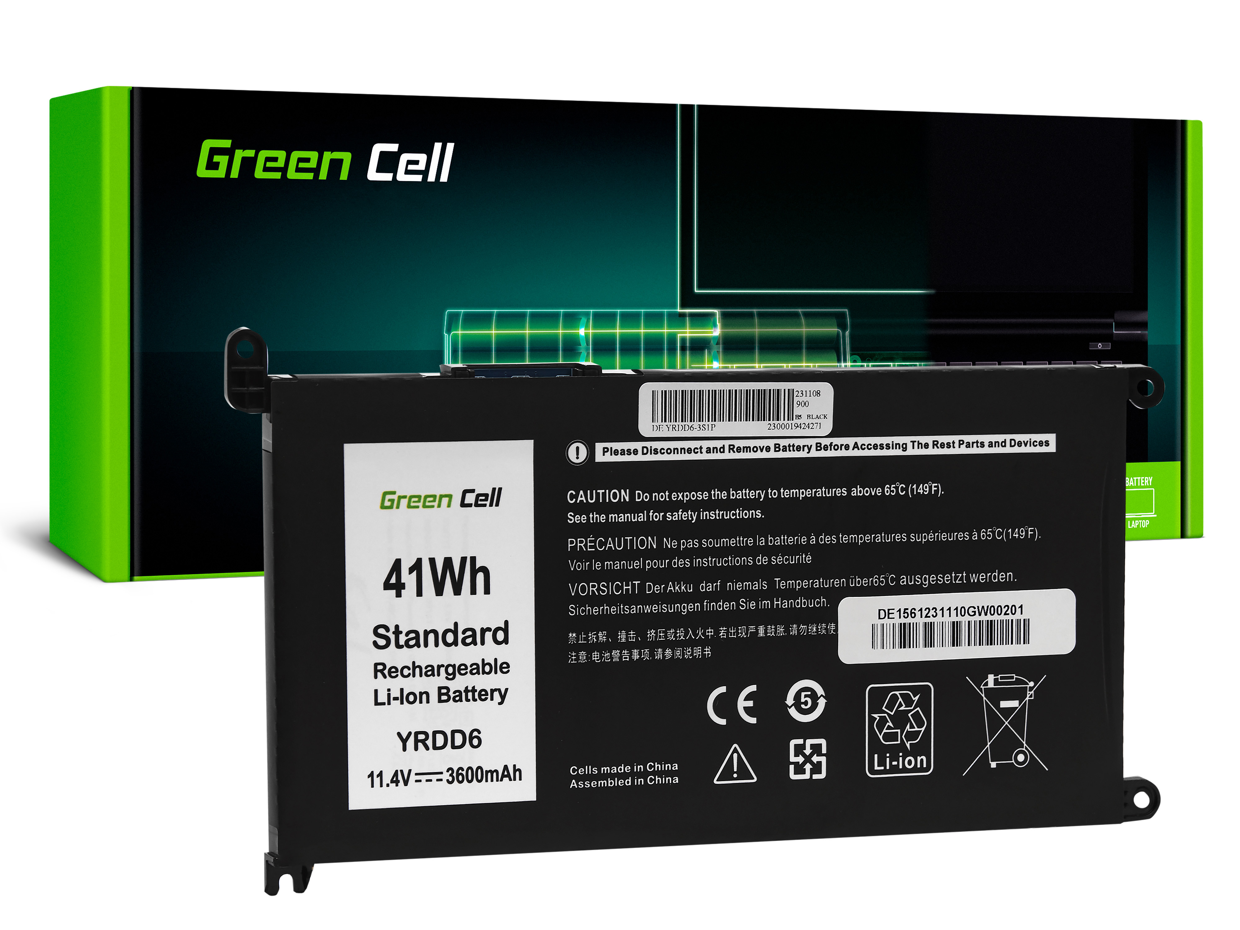 Green Cell Battery YRDD6 1VX1H to