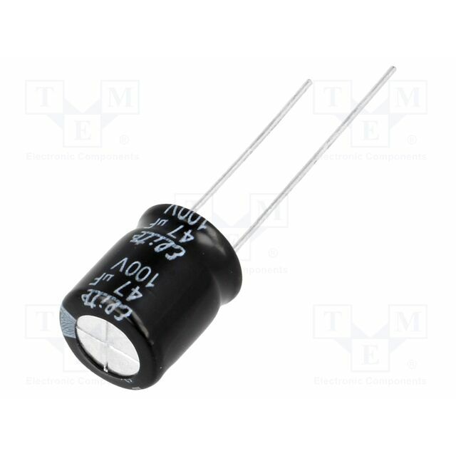 ELITE Capacitor: electrolytic; THT; 47uF; 100VDC