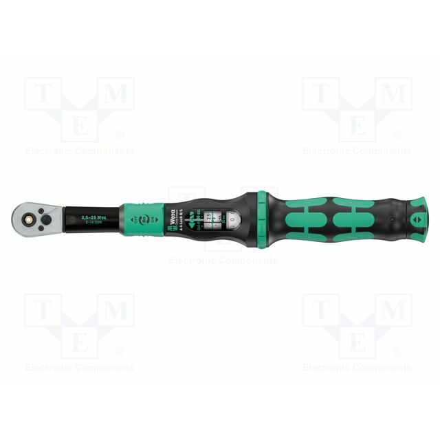 Wrench: torque; 299mm; 2.5÷25Nm; Holder:
