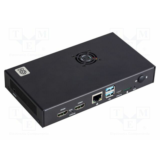 Case; black; metal; Raspberry Pi Compute