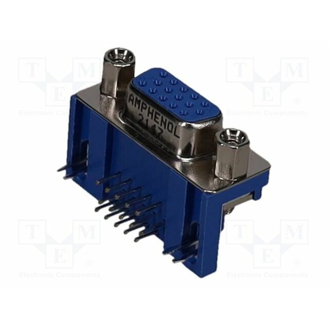 AMPHENOL Connector: D-Sub; angled; 5A; Plating: