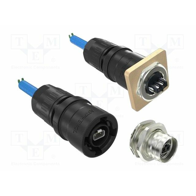 AMPHENOL Both sides; black; 24AWG; IP67
