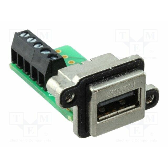 AMPHENOL Connector: USB A; MUSB; PIN: