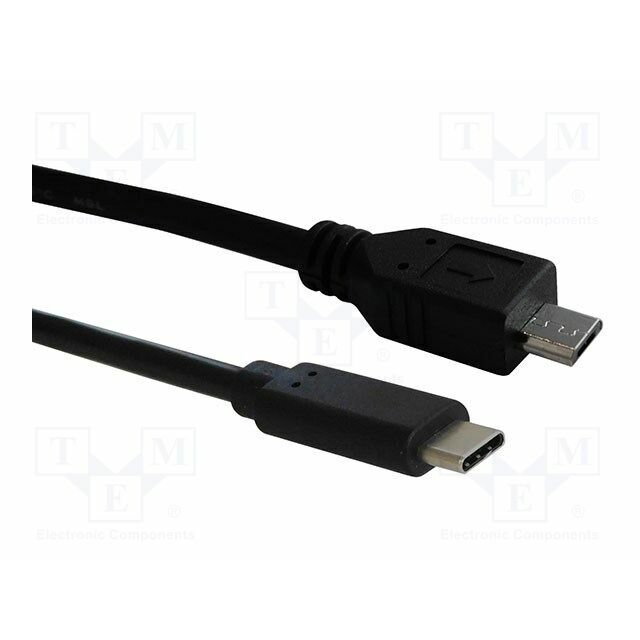 Cable; USB 2.0; 1m; black