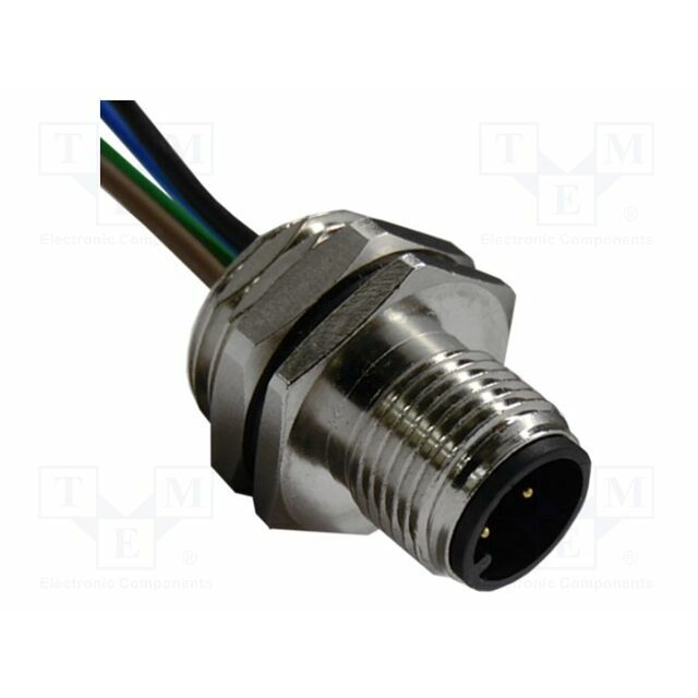 Connector: M12; socket; PIN: 4; male