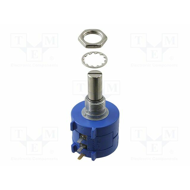 BOURNS Potentiometer: shaft; 50kΩ; multiturn; 2W