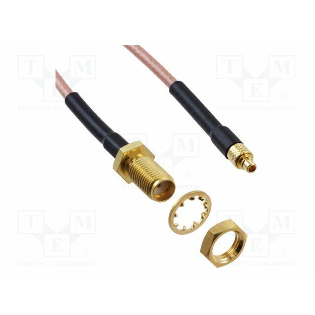 Cable; MMCX male,SMA female; white