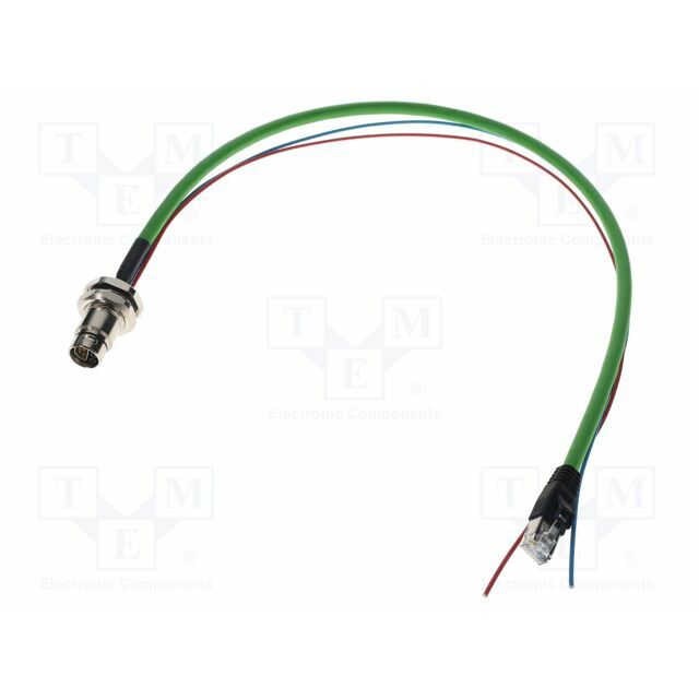 AMPHENOL Cat 5; 500mm; green; 22AWG