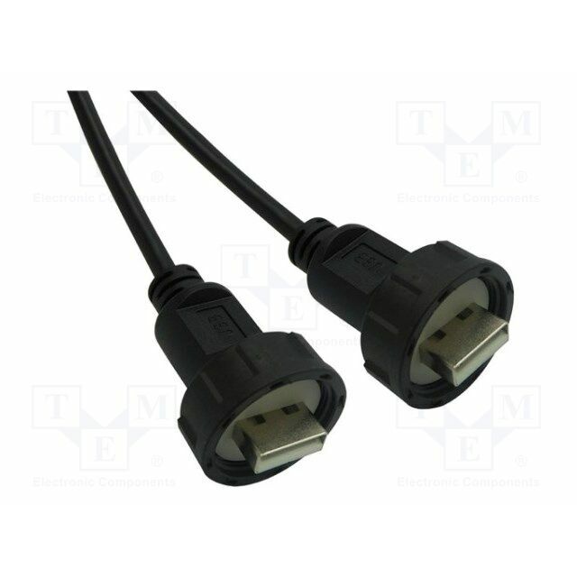 Cable; USB 2.0; black; IP67