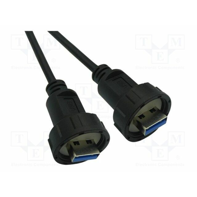 Cable; USB 3.0; black; IP67