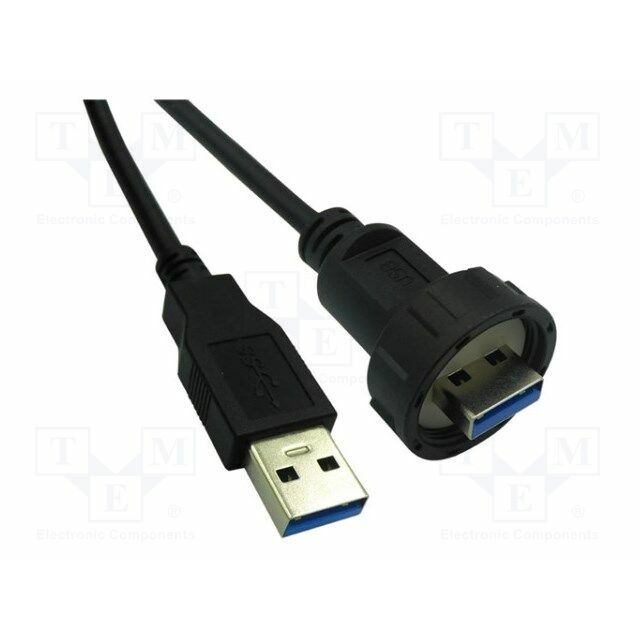 Cable; USB 3.0; black; IP67