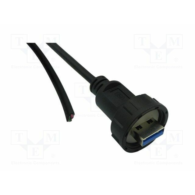 Cable; USB 3.0; black; IP67