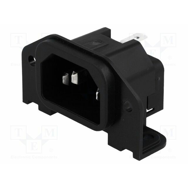 SCHURTER Connector: AC supply; socket; male