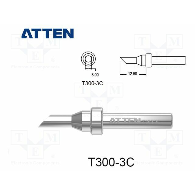ATTEN Tip; hoof; 3mm; for soldering