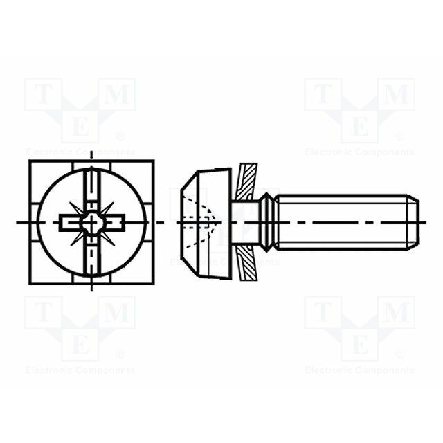 BOSSARD Screw; M3,5; M3.5x10