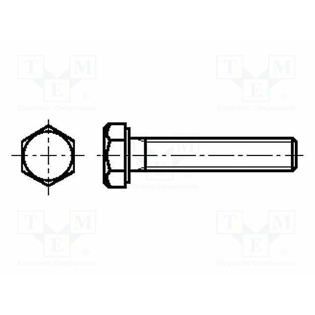 BOSSARD Screw; M5; M5x16; 0.8