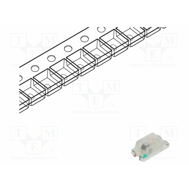OPTOSUPPLY LED; blue; SMD; 120÷150mcd; 9VDC