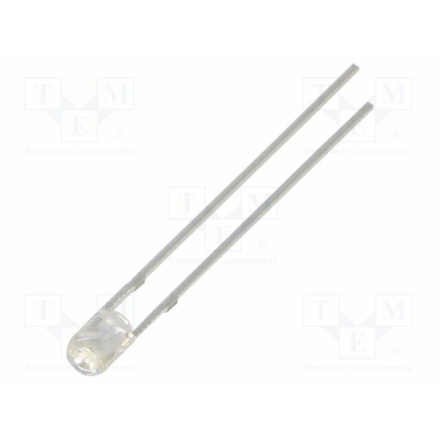 OPTOSUPPLY LED; green; 3mm; 5800÷7000mcd; 60°