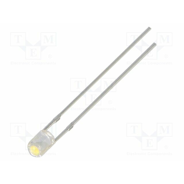 OPTOSUPPLY LED; white warm; 3mm; 5800÷7000mcd