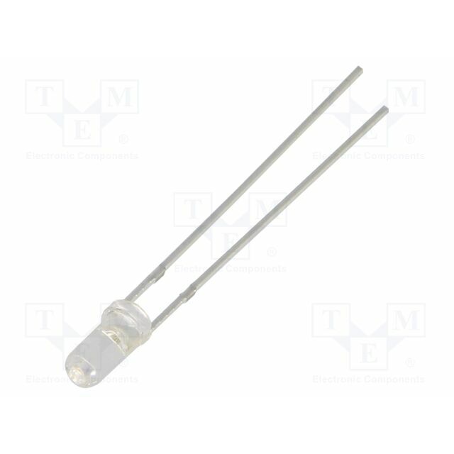 OPTOSUPPLY LED; green; 3mm; 2180÷3000mcd; 50°