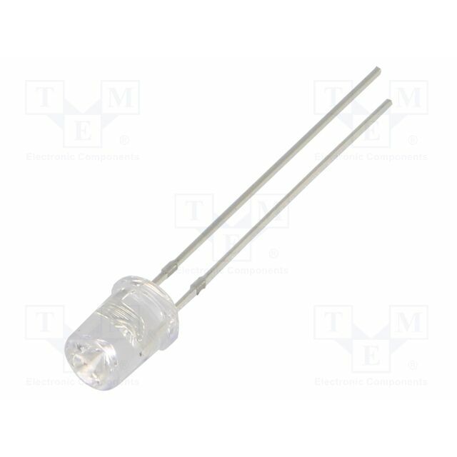 OPTOSUPPLY LED; red; 5mm; 330÷500mcd; 120°