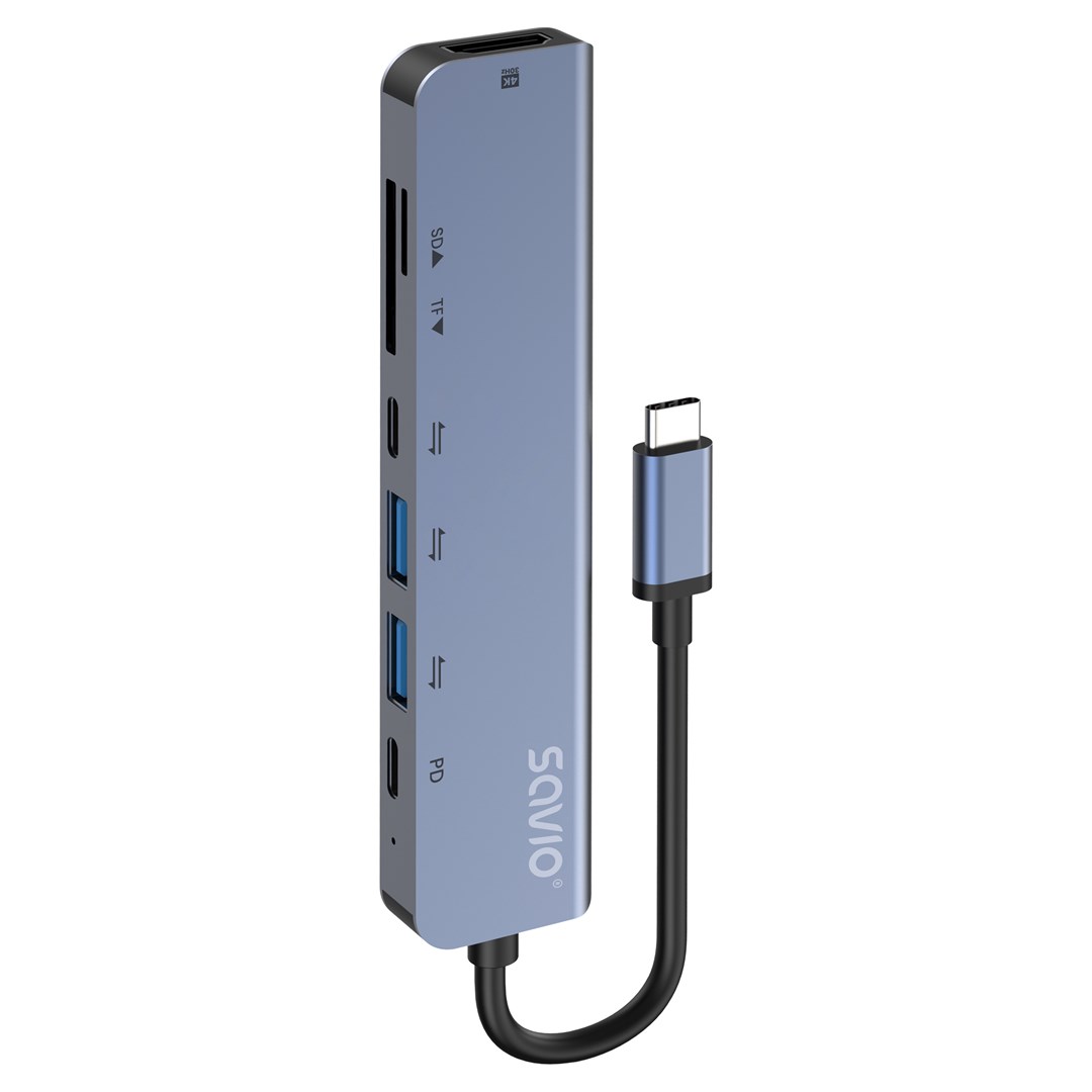 Dokstacija Savio Multifunctional USB Type C