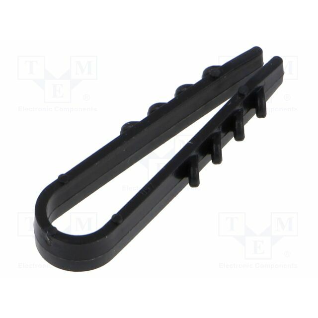 TIE10 Holder; 100pcs; RoundDowel; Body: black
