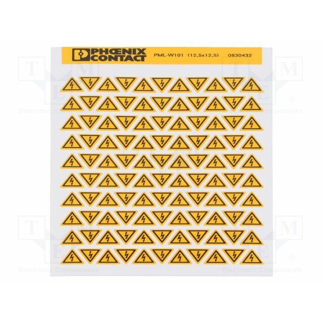 PHOENIX CONTACT Label; warning; PVC; W:
