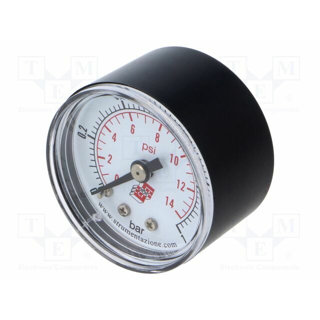PNEUMAT Manometer; 0÷1bar; rear connection; Thread: