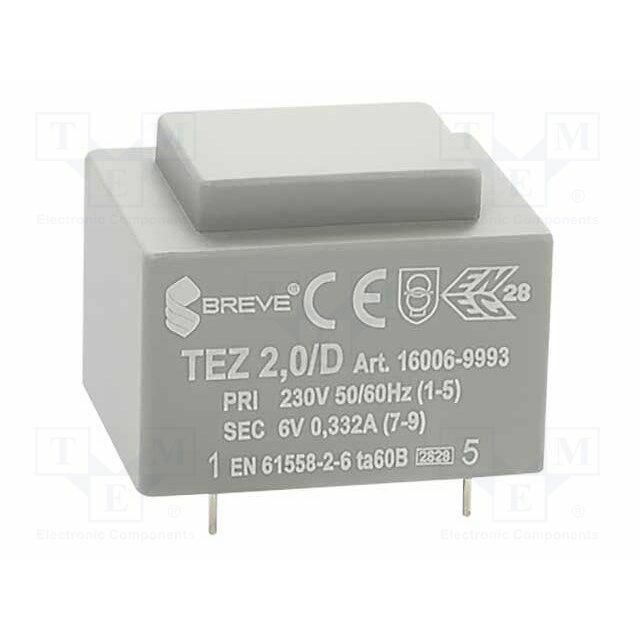 BREVE TUFVASSONS Transformer: encapsulated; 2VA; 230VAC