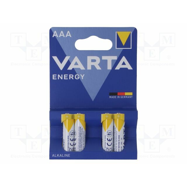 VARTA Battery: alkaline; AAA,R3; 1