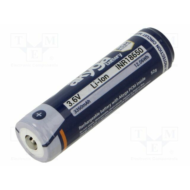 AKYGA BATTERY Re-battery: Li-Ion; 18650,MR18650