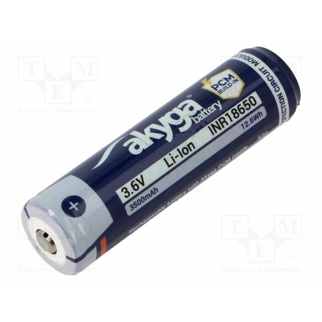 AKYGA BATTERY Re-battery: Li-Ion; 18650,MR18650