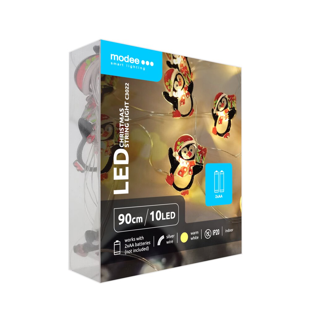 BAT Modee LED Ziemassvētku pingvīnu lampiņu