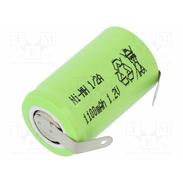 Re-battery: Ni-MH; 1/2A; 1100mAh; 1.2V
